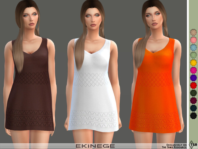 Sleeveless Knit Shift Dress by ekinege at TSR