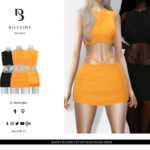 Slinky Ruched Cut Out Sleeveless Dress by Bill Sims at TSR