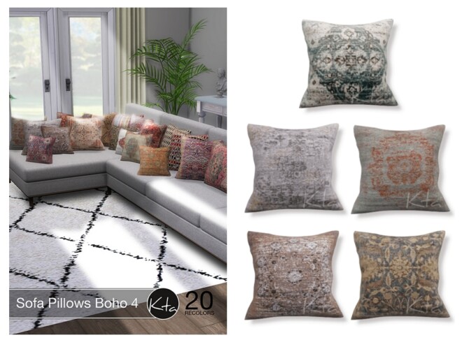 Sofa Pillows Boho 4 at Ktasims