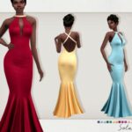 Solana formal mermaid gown by Sifix at TSR