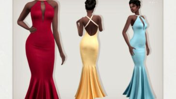 Solana formal mermaid gown by Sifix at TSR