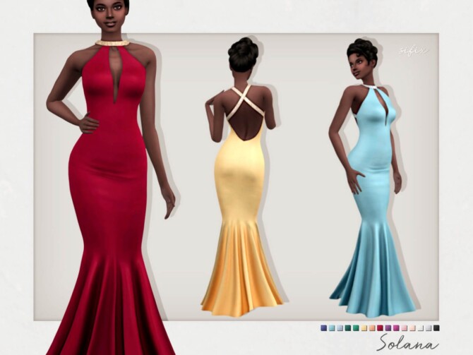 Solana formal mermaid gown by Sifix at TSR