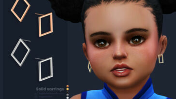 Solid earrings Toddlers version by sugar owl at TSR