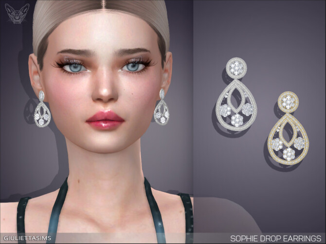 Sophie Drop Earrings by feyona at TSR