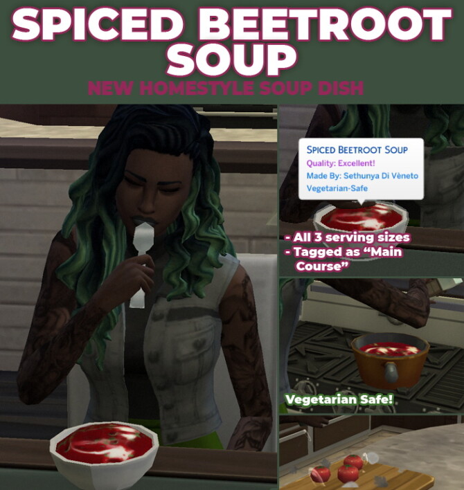 Spiced Beetroot Soup Custom Recipe by RobinKLocksley at Mod The Sims 4