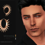 Spiked male earrings | Left by sugar owl at TSR