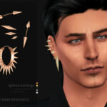 Spiked male earrings | Right by sugar owl at TSR