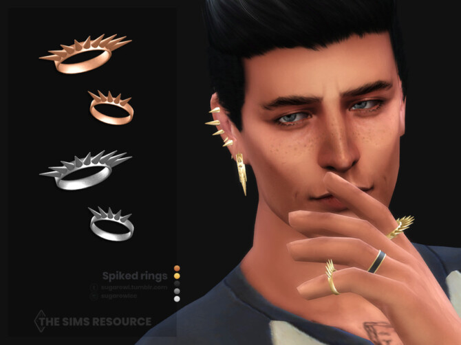 Spiked male rings by sugar owl at TSR