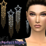 Star studded tassel earrings by NataliS at TSR