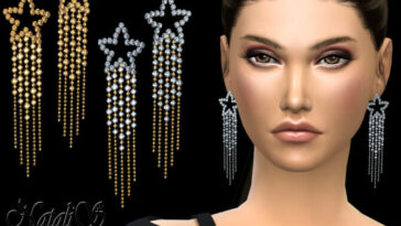 Star studded tassel earrings by NataliS at TSR