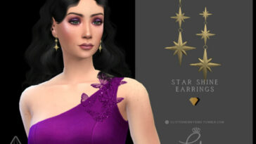 Starshine Earrings by Glitterberryfly at TSR