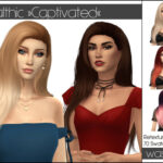 Stealthic’s Captivated hair retextured at Wasssabi Sims