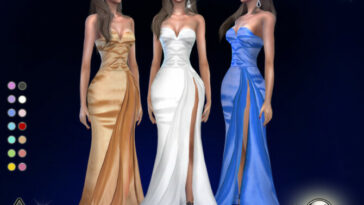 Stendy long evening dress by jomsims at TSR