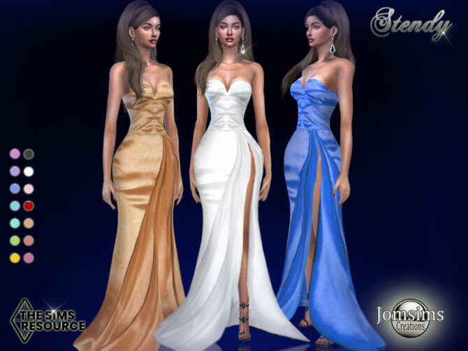 Stendy long evening dress by jomsims at TSR