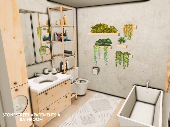 Stonestreet Apartments 4 Bathroom by xogerardine at TSR