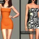 Straplees mini bodycon dress at LazyEyelids