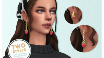 Strawberry Earrings (set) by Solistair at TSR