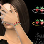 Strawberry pendant chain bracelet by NataliS at TSR