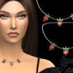 Strawberry pendant chain necklace by NataliS at TSR