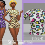 Style print t-shirt by akaysims at TSR