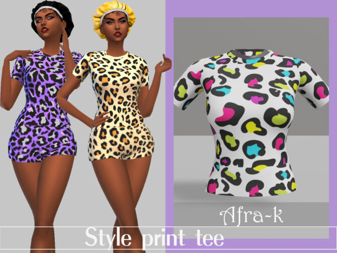 Style print t-shirt by akaysims at TSR