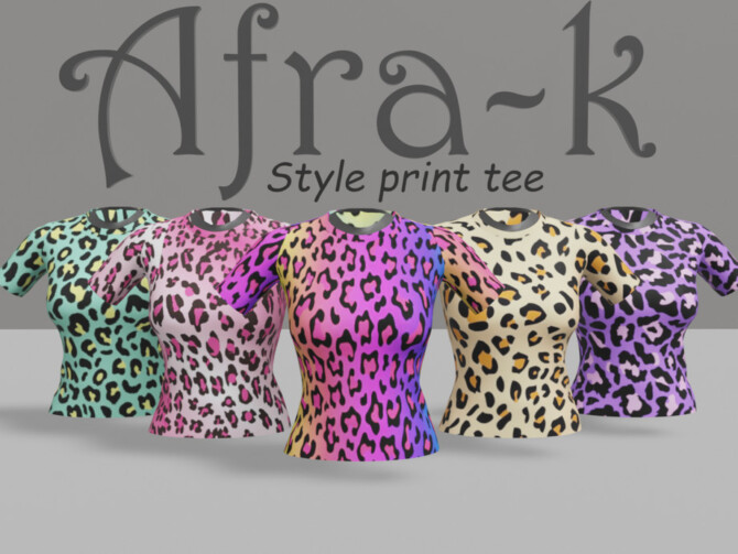 Style print t-shirt by akaysims at TSR