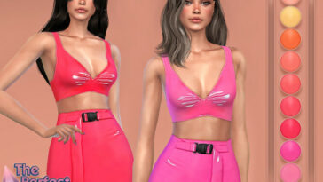 Sugared Vinly Crop Top by Harmonia at TSR