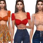 Summer Cropped Blouses by Saliwa at TSR