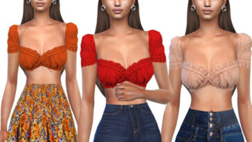 Summer Cropped Blouses by Saliwa at TSR