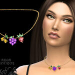 Summer berrys necklace by NataliS at TSR