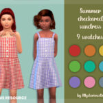 Summer checkered sundress by MysteriousOo at TSR