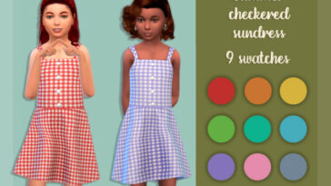 Summer checkered sundress by MysteriousOo at TSR