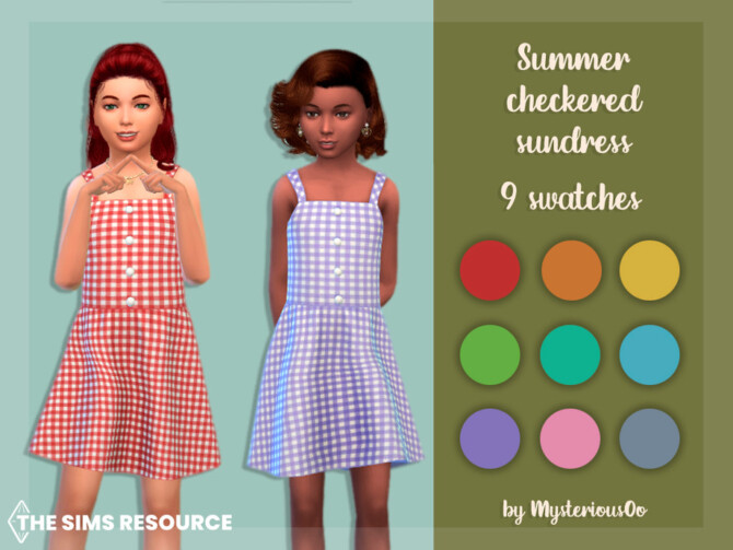 Summer checkered sundress by MysteriousOo at TSR