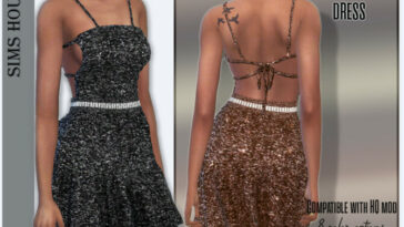 Summer glitter dress by Sims House at TSR