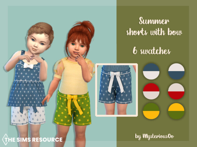 Summer shorts with bow by MysteriousOo at TSR