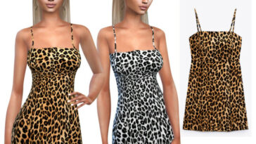 Super Mini Leopard Dresses by Saliwa at TSR