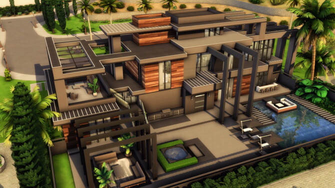 Super Modern Mansion by plumbobkingdom at Mod The Sims 4