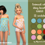 Swimsuit with shiny hearts (child) by MysteriousOo at TSR