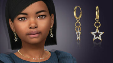 Talitah Star Earrings For Kids by feyona at TSR