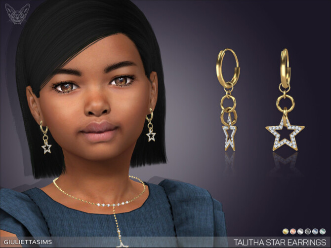 Talitah Star Earrings For Kids by feyona at TSR