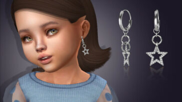 Talitah Star Earrings For Toddlers by feyona at TSR