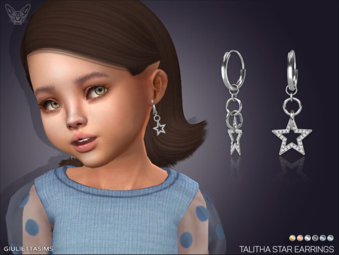 Talitah Star Earrings For Toddlers by feyona at TSR