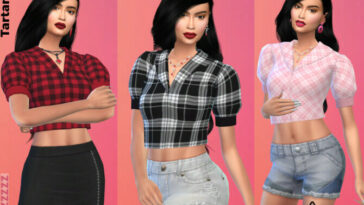 Tartan Top by Pinkfizzzzz at TSR