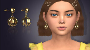 Terra Drop Earrings For Kids by feyona at TSR