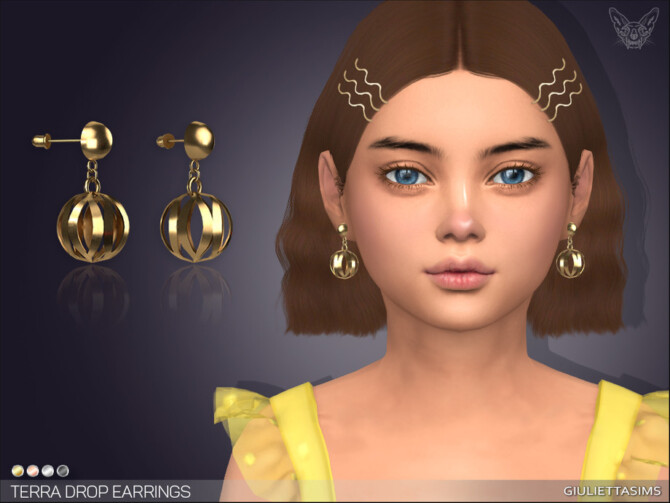 Terra Drop Earrings For Kids by feyona at TSR