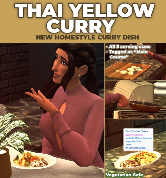 Thai Yellow Curry Custom Recipe at Mod The Sims 4