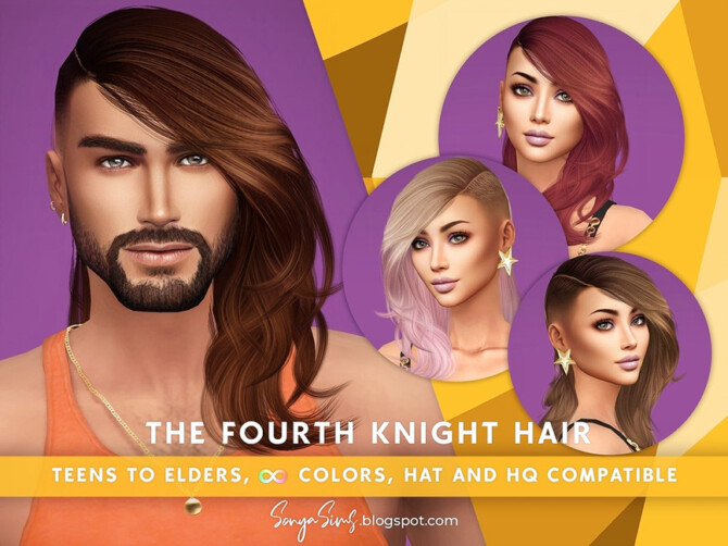 The Fourth Knight Hair MALES by SonyaSimsCC at TSR