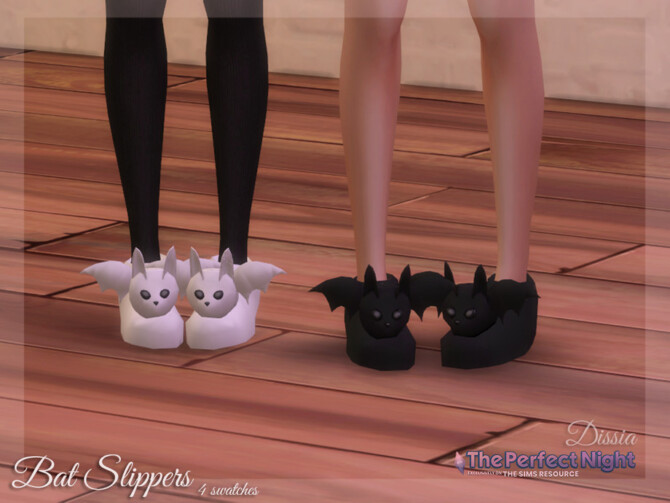 The Perfect Night Bat Slippers by Dissia at TSR