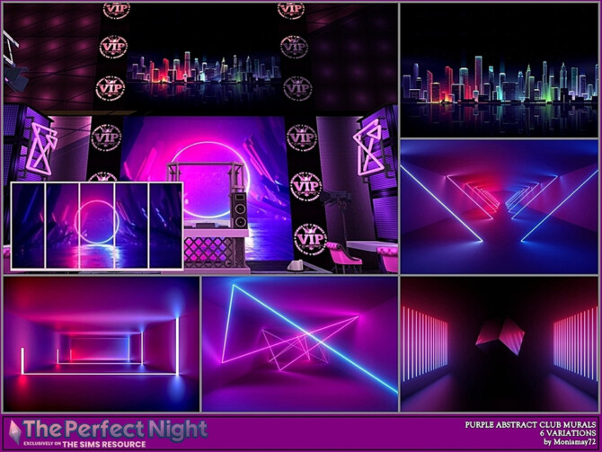 The Perfect Night Purple Abstract Club Murals by Moniamay72 at TSR