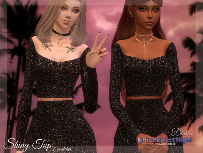 The Perfect Night Shiny Top by Dissia at TSR